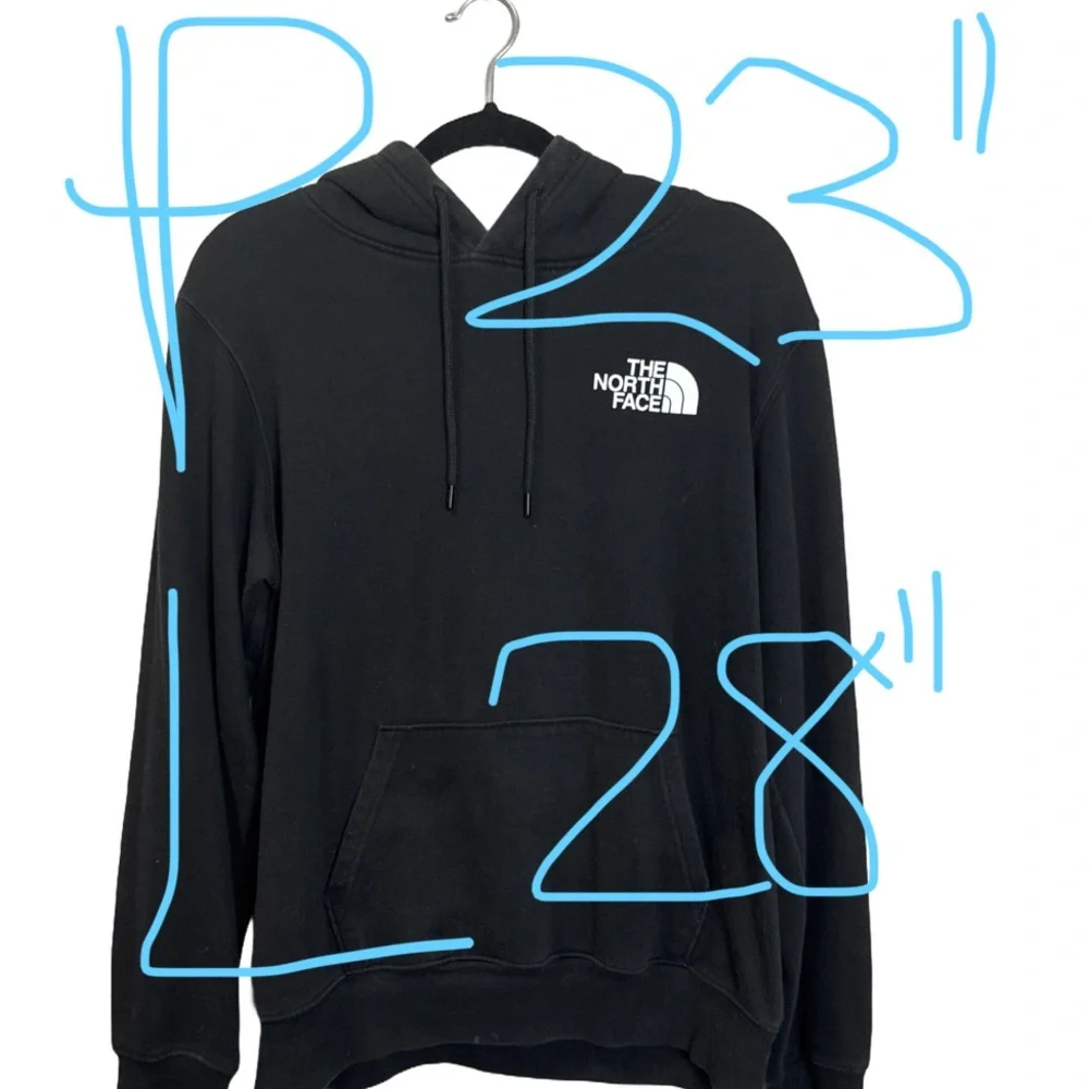 The North Face Black Hoodie | “Never Stop Exploring” Graphic | M/L